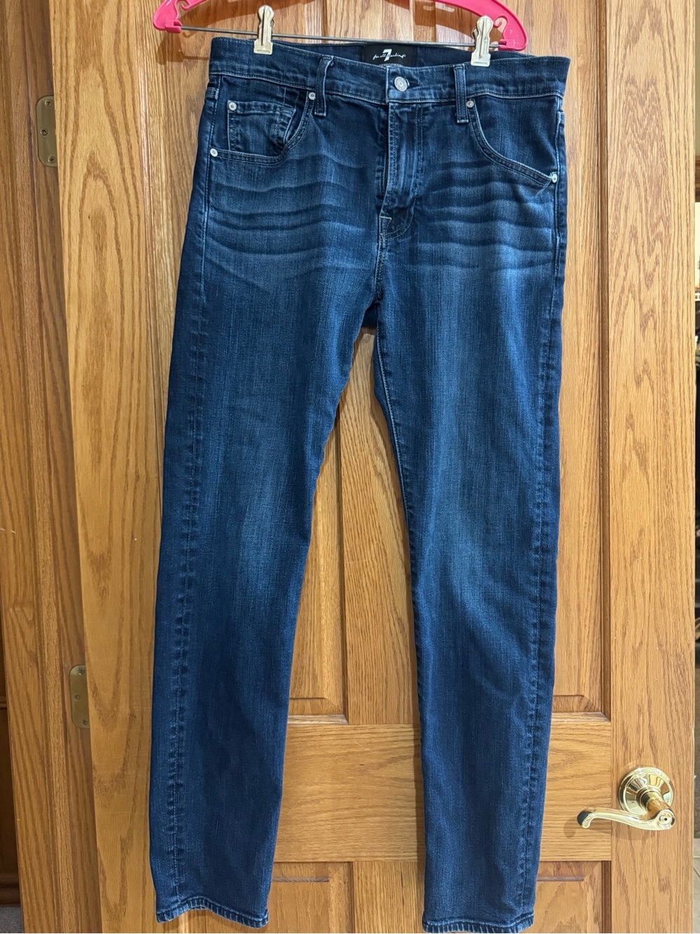 7 For All Mankind Slim Jeans in Dark Blue Wash